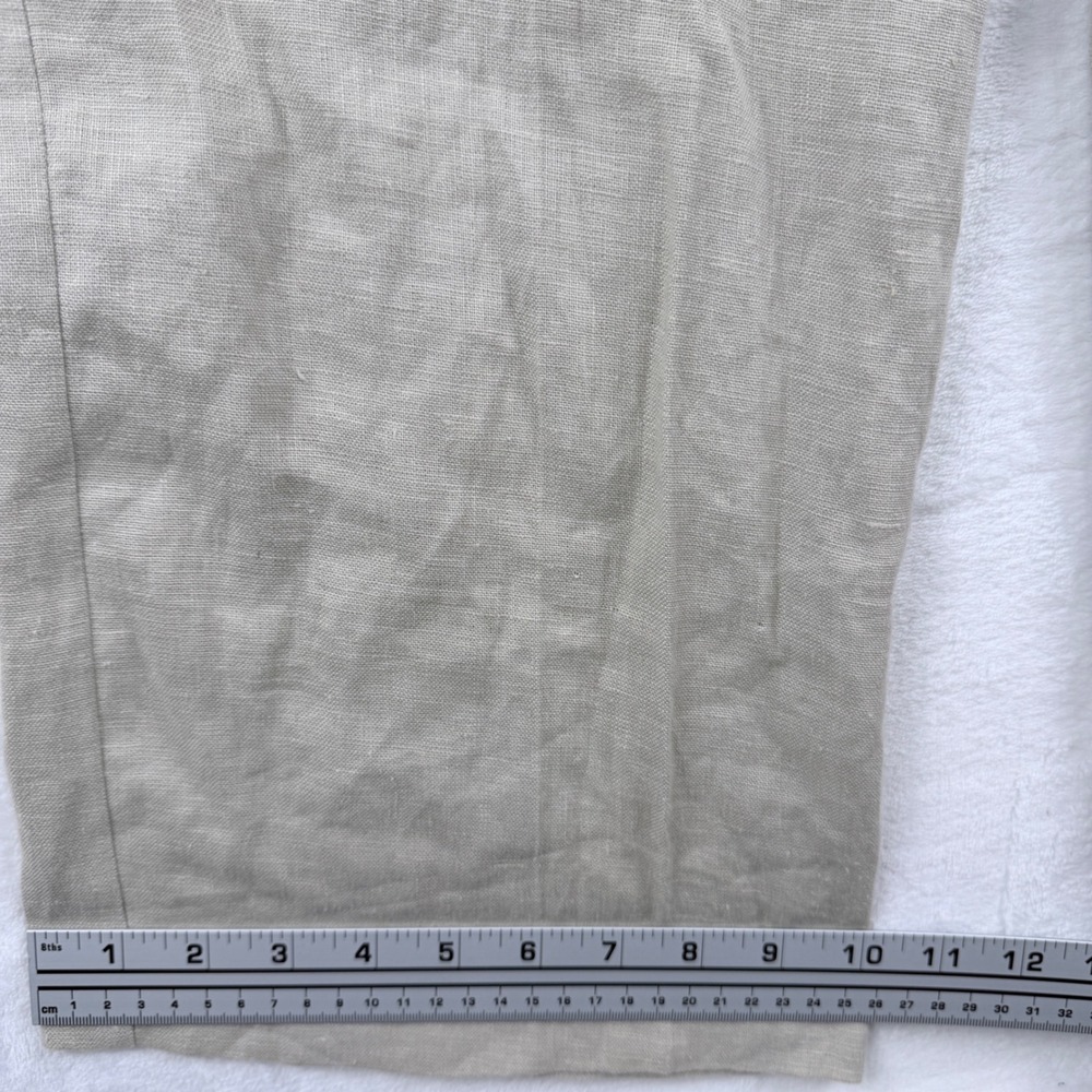 Uniform John Paul Richard Pants Linen Drawstring Wide Leg Tan Size 10 - Picture 5 of 7